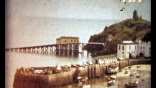 Tenby Wales 1958 old cine film [upl. by Droffig]