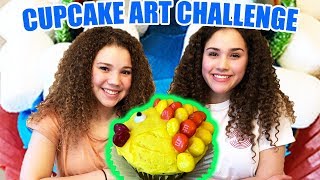 Cupcake Art Challenge Haschak Sisters [upl. by Nairde]