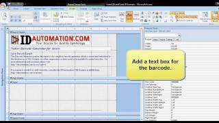 How to Create Barcodes in Microsoft Access using the IDAutomation Barcode Generator for Access [upl. by Enasus]