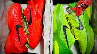 Kobe Bryant Grinch and Reverse Grinch size 10 Deadstock shoes [upl. by Ettenhoj521]