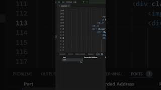 Port Forwarding in VS Code ytshorts [upl. by Egamlat]