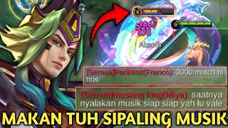 VALE MODE PERSONAL LOCK MIYA MATCH 3K YANG SIPALING MUSIK SAMPE MATI HAMPIR SELUSIN MOBILE LEGENDS [upl. by Aehsat292]