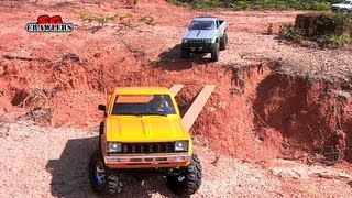 Highlights Scale RC Trucks Offroad Adventures Honcho 6x6 AEV Jeep Brute TF2 hilux Defender 110 [upl. by Ruffo]