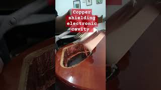 Copper shielding PRS electronic cavity Nonuz Guitar Luthier Repair Kuala Lumpur Malaysia [upl. by Crescint]