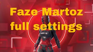 Faze Martoz full setting controller settings season 8 [upl. by Nodnnarb]