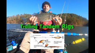 Trolling Tandem Rigs for whatever will bite on Lake Rhodhiss NC 11223 [upl. by Eamon280]