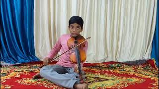 Movie song tunesAJIN CREATIONSMy 🎻🎻🎻violin🎻🎻🎻 performance in ugadi programme [upl. by Ailad]