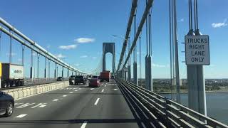 Crossing The Verrazano Bridge From Staten Island To Brooklyn [upl. by Aira]