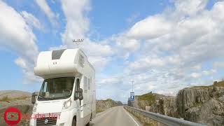 Scenic driving in Åverøy Atlantic road Norway [upl. by Faso882]