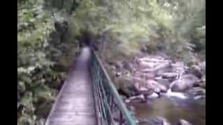 Ecotrail in Devin Bulgaria  Bridge over Devinska river in Rhodopa mountain [upl. by Nessej]