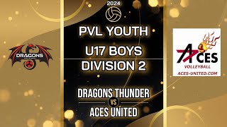 2024 PVL Youth  U17B Div 2  Dragons Thunder v Aces United [upl. by Luby995]