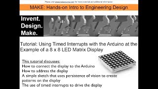 Tutorial Using Timed Interrupts with the Arduino at the example of a 8 x 8 LED Matrix Display [upl. by Enaek]