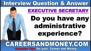 Do you have any administrative experience  Secretary Job Interview Question and Answer [upl. by Grubman]