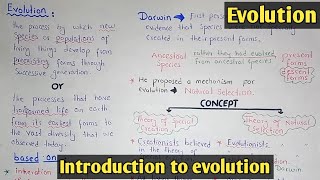 Introduction to evolution  Class 12 Biology [upl. by Herbst]