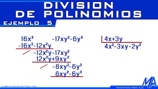 División de polinomios  Ejemplo 5 [upl. by Ahsilaf]