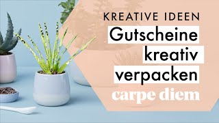 Gutscheine kreativ verpacken [upl. by Ellehcram]