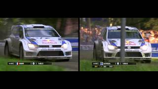 Ogier vs Latvala Rally Finland 2014 SS4 [upl. by Talyah]