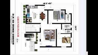 37x42 FEET BEST HOUSE PLAN [upl. by Kcirddes210]