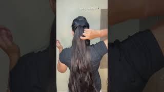 Try this perfect half ponytail hack for school college ytshorts ponytails youtubeshortsparamhair [upl. by Dominga374]