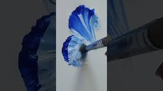 Satisfying One Stroke Flower Painting Tutorial shortsshortsviral viralreels ytshortsonestroke [upl. by Nyrret205]