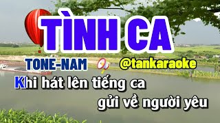 TÌNH CA karaoke Tone Nam tankaraoke [upl. by Einafpets]