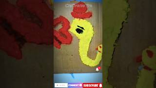 Easy Draw Lord Ganesha 😍with tissue paper art texture painting shorts artandcraft viralvideo [upl. by Ailsa]