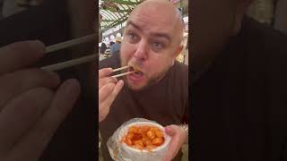 Trying Tteokbokki at Gwangjang Market Seoul 🔥 BritishBoyo Seoul gwangjangmarket foodreview [upl. by Oemac]