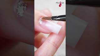 How to Do Milky White Nails With Liquid Builder Gel In a Bottle BIAB nailtutorial nailart [upl. by Akirahs784]