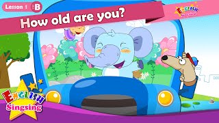 Lesson 1BHow old are you  How old  Age  Cartoon Story  English Education  for kids [upl. by Enal]