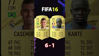 CASEMIRO VS KANTE FIFA COMPARISON shorts football fifa10 fifa23 [upl. by Emelina]