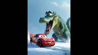 Disney Pixar Cars Lightning McQueen vs Crocodile Fusion 1 [upl. by Tahmosh779]