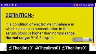 Hypercalcemia 🩺 ☑️for NORCET preparation and bsc nursing GNM  ANM competitive exams [upl. by Root613]