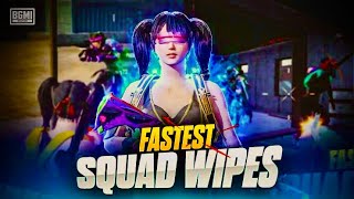 🤫FASTEST🔥 SQUAD 🎮WIPES 😱 wait for the end BGMI NEW 34 update BGMI gameplay [upl. by Schram153]