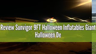 Review Sunvigor 9FT Halloween Inflatables Giant Halloween Decorations Outdoor Builtin Flame Flashin [upl. by Dunning]