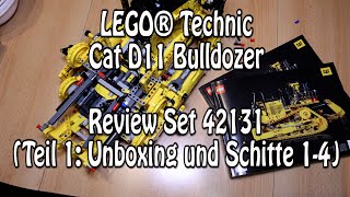 Review Teil 1 LEGO Technic Cat D11 Bulldozer Set 42131 Unboxing und Schritt 14 [upl. by Dearden]