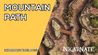 Mountain Path  Inkarnate Timelapse [upl. by Ahker405]