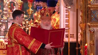 Orthodox Easter liturgy in Moscow’s Christ the Saviour cathedral [upl. by Secor]