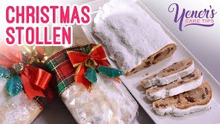 CHRISTMAS STOLLEN Tutorial  Yeners Cake Tips by Serdar Yener from Yeners Way [upl. by Eicnan]