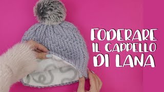 COME FODERARE UN CAPPELLO DI LANA confezionamento del lavoro a maglia [upl. by Atnima43]