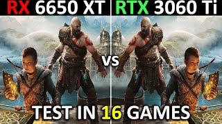 RX 6650 XT vs RTX 3060 Ti  Test in 16 Games at 1080p  Which One is Better 🤔  IN 2024 [upl. by Auohc456]