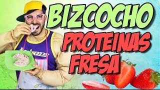 Bizcocho de proteínas sabor fresa  Recetas Fitness [upl. by Bamford190]