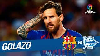 Golazo de Messi 10 FC Barcelona vs Deportivo Alavés [upl. by Rabelais]