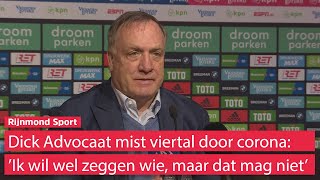 Dick Advocaat over coronageval en afwezigen bij Feyenoord Dit hakt er wel in [upl. by Artenra]