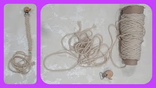 How to weave a pacifier strap for a baby using the Makromeh method [upl. by Ranna]