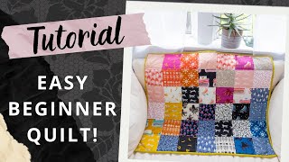 QUILTING TUTORIAL SEW AN EASY BEGINNERFRIENDLY QUILT FROM START TO FINISH [upl. by Airod]