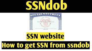 How to get SSN from ssndob website  Billing Secret Online Earning [upl. by Ahsienor]