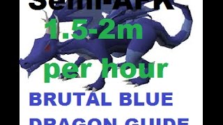 osrs 15mhr brutal blue dragons [upl. by Lexis]