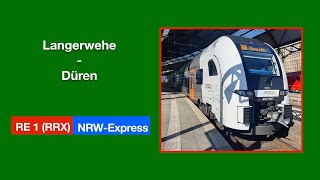 Langerwehe  Düren  RE1 RRX NRWExpress [upl. by Judon869]