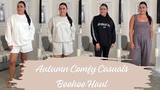 Comfy Casuals For Autumn Boohoo Tracksuit Haul🤍🧡 [upl. by Ataynek]