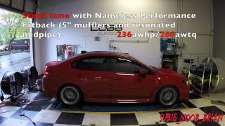 2015 WRX STAGE 2 Dyno Tune Cobb Tuning 30hp 41tq [upl. by Aleel]